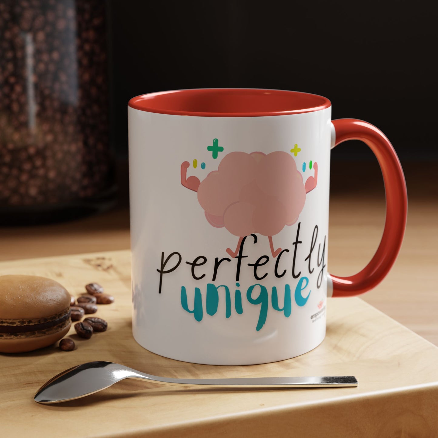 Perfectly Unique Accent Coffee Mug – 11 & 15oz – Fun Gift for Brainy Friends