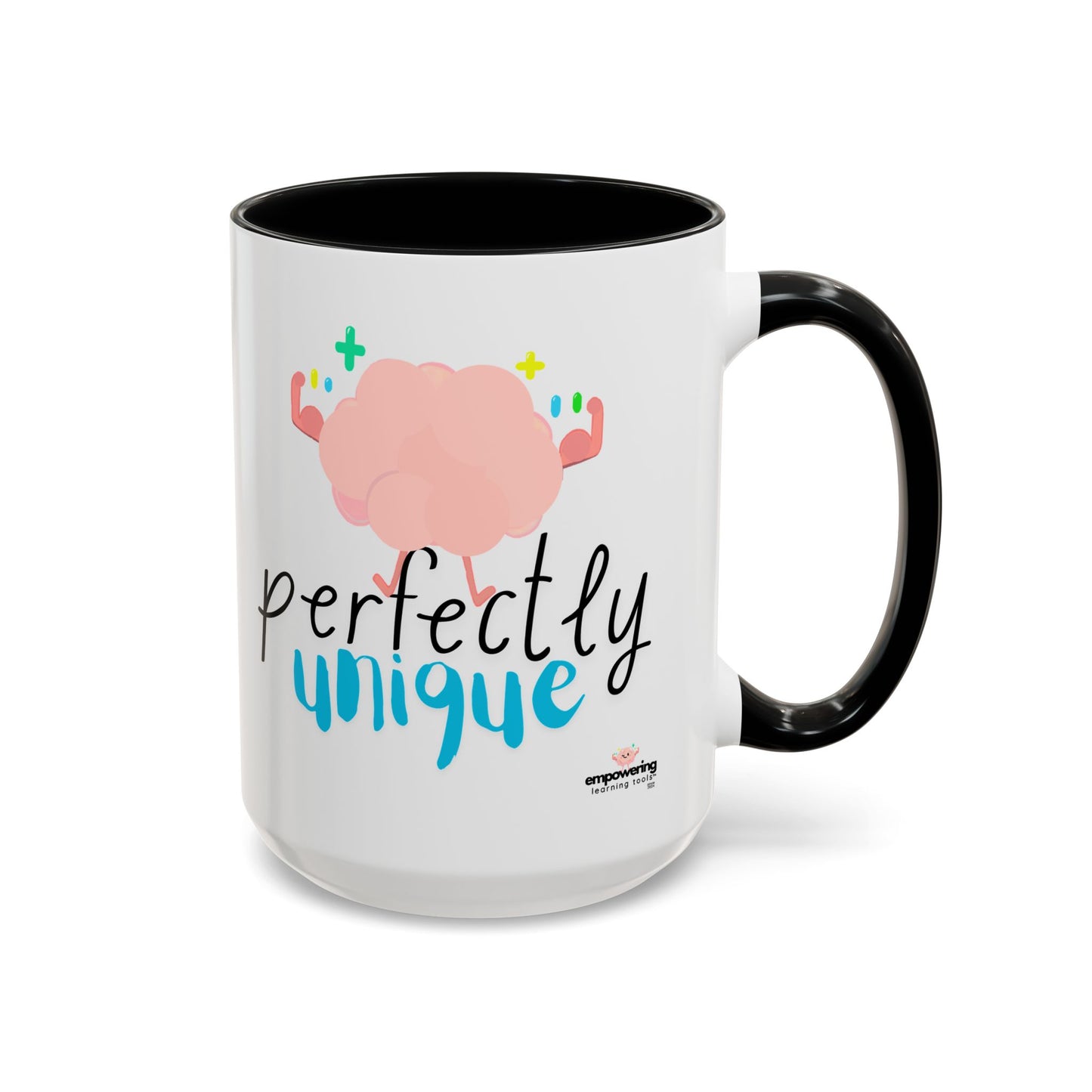 Perfectly Unique Accent Coffee Mug – 11 & 15oz – Fun Gift for Brainy Friends