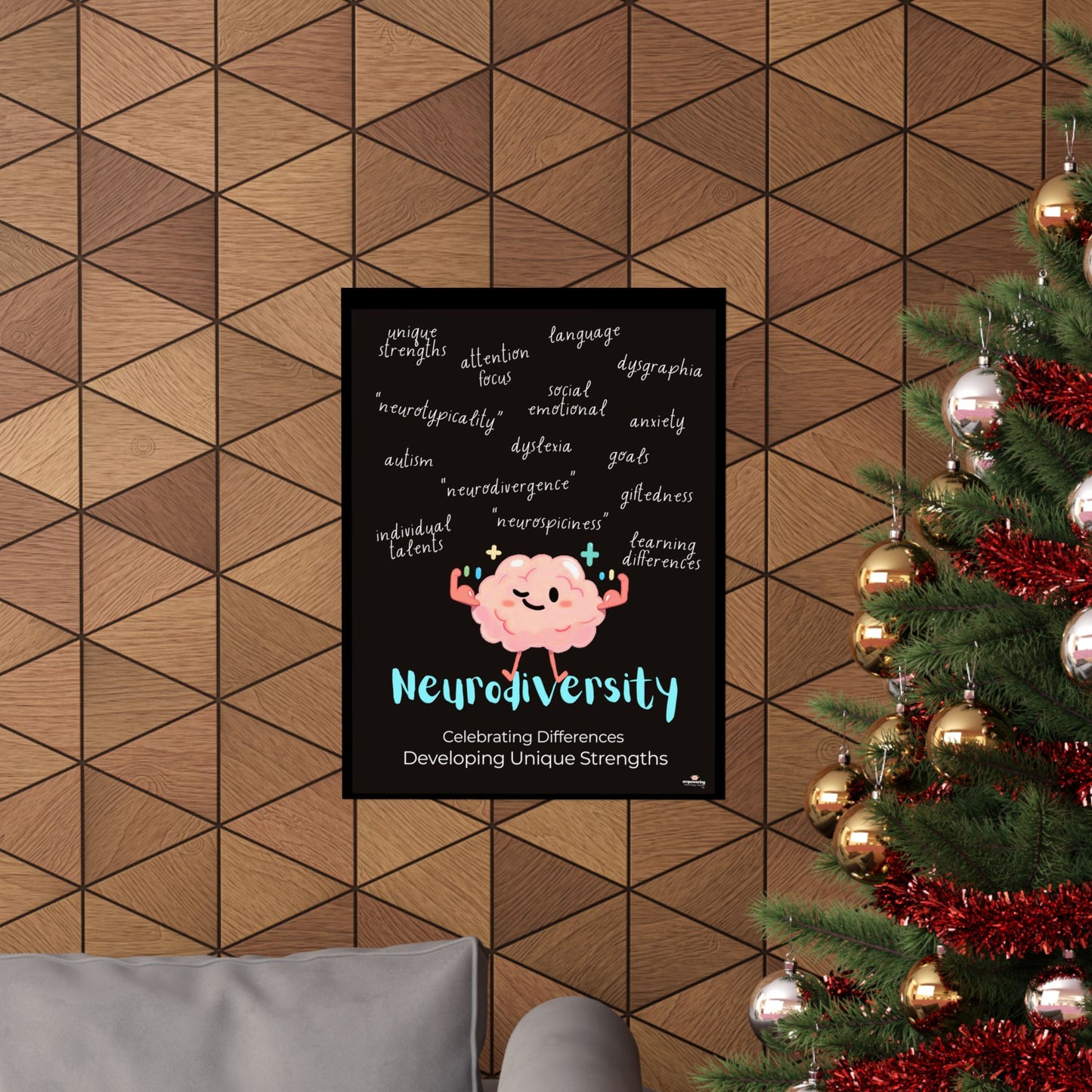 Neurodiversity poster, Celebrating Differences, Developing Unique Strengths