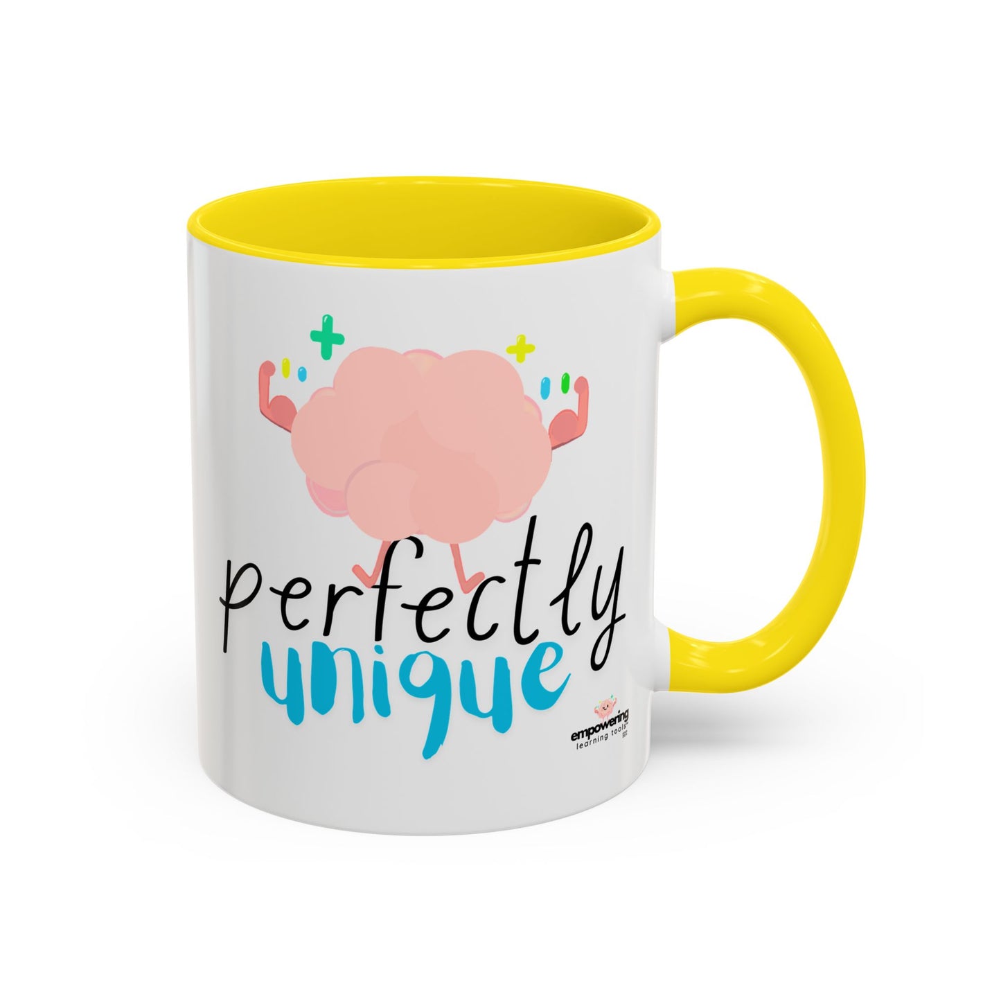 Perfectly Unique Accent Coffee Mug – 11 & 15oz – Fun Gift for Brainy Friends