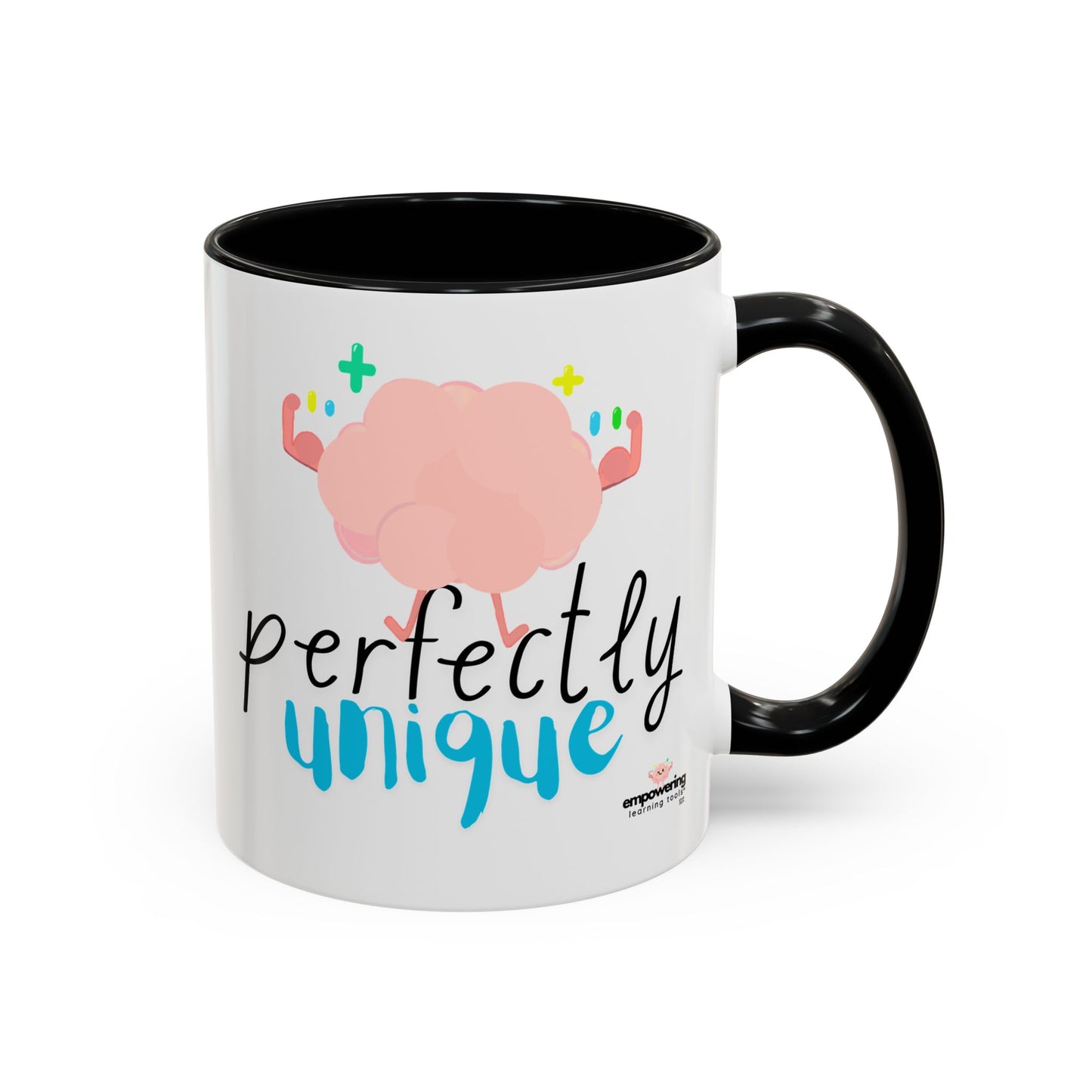 Perfectly Unique Accent Coffee Mug – 11 & 15oz – Fun Gift for Brainy Friends