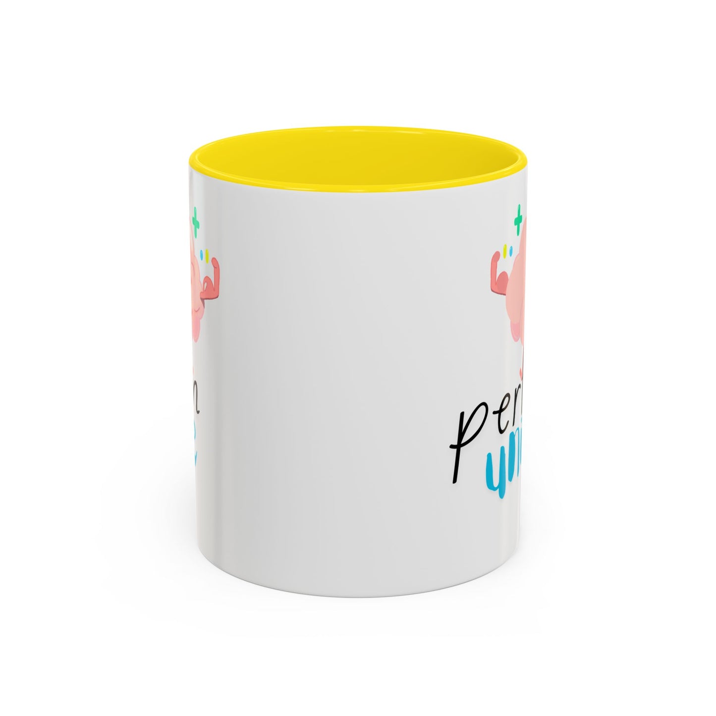 Perfectly Unique Accent Coffee Mug – 11 & 15oz – Fun Gift for Brainy Friends