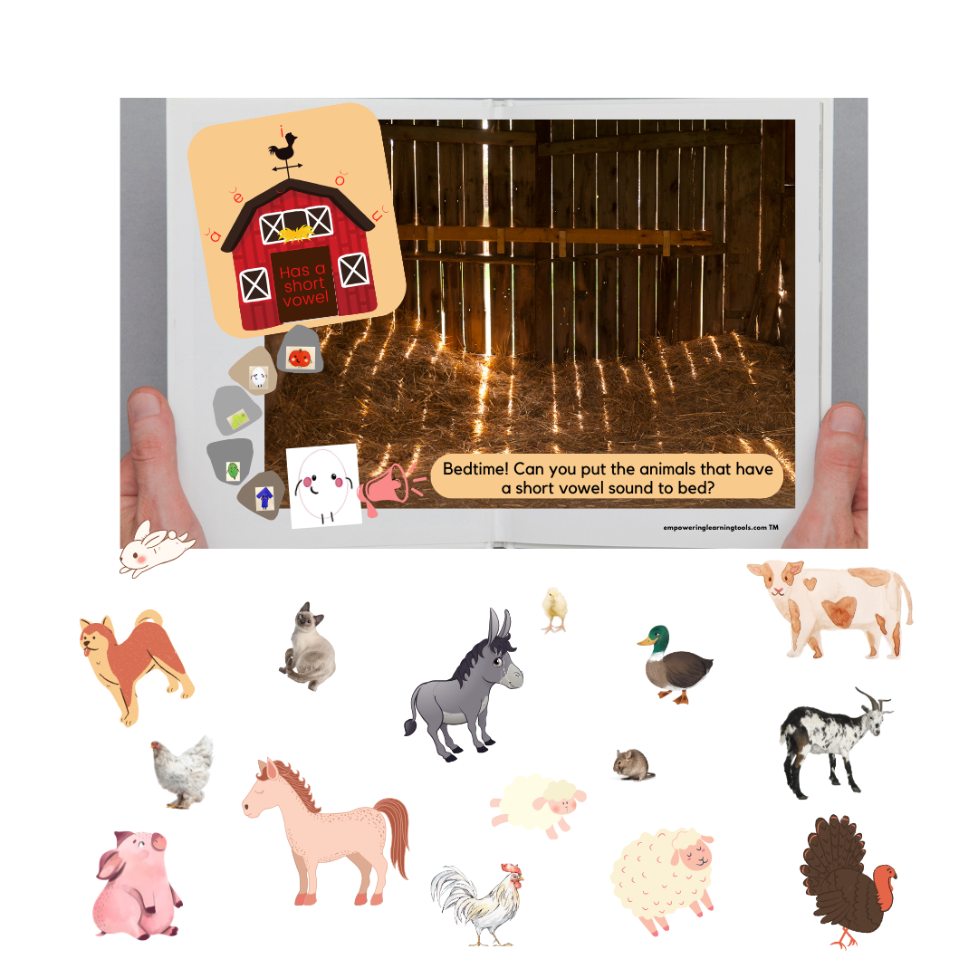 Fun with Short Vowel Pals on the Farm, instant downloadable ebook