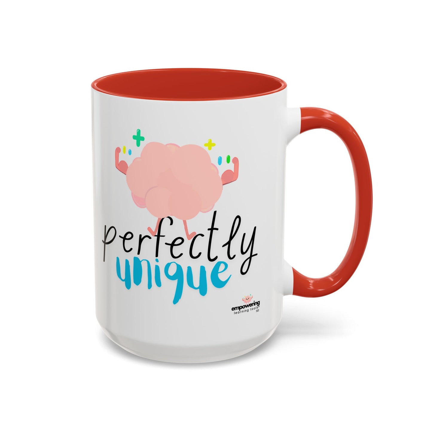 Perfectly Unique Accent Coffee Mug – 11 & 15oz – Fun Gift for Brainy Friends