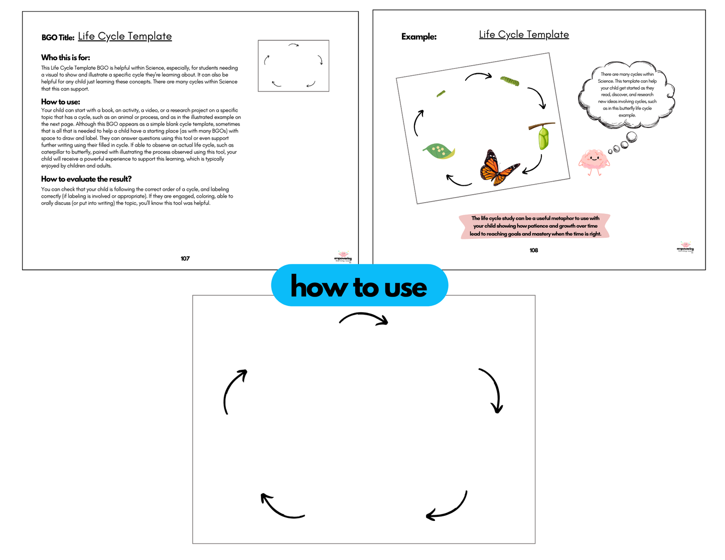 The Ultimate Blank Graphic Organizer Guide, A Comprehensive Program, Parent Edition, Pre-K-6th, Math/Science, Digital Download