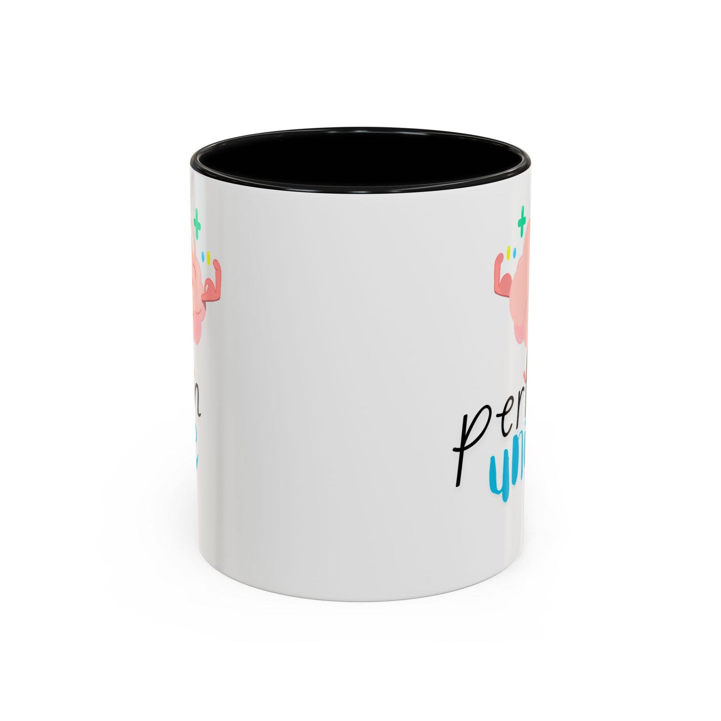 Perfectly Unique Accent Coffee Mug – 11 & 15oz – Fun Gift for Brainy Friends