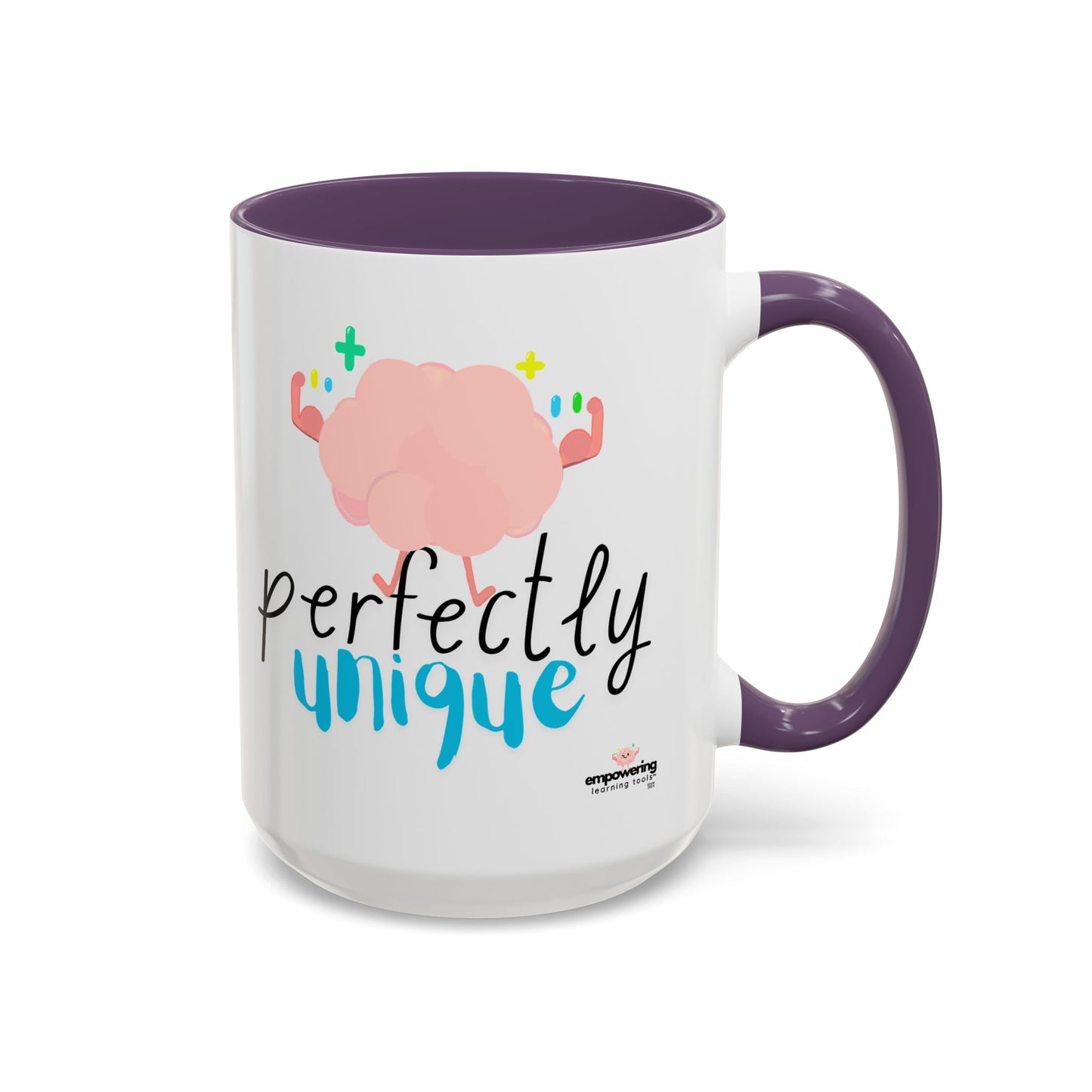 Perfectly Unique Accent Coffee Mug – 11 & 15oz – Fun Gift for Brainy Friends