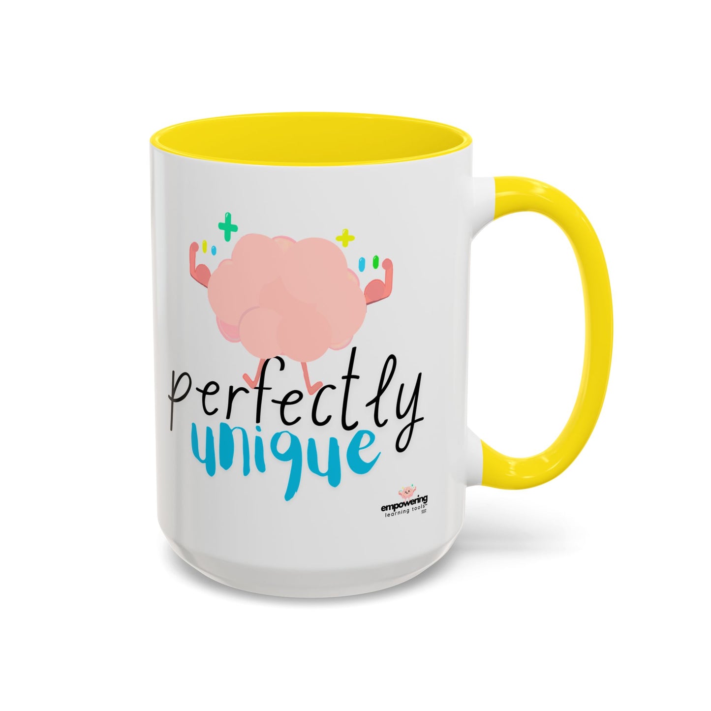 Perfectly Unique Accent Coffee Mug – 11 & 15oz – Fun Gift for Brainy Friends